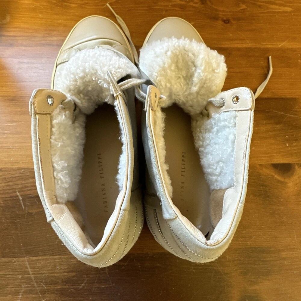 FABIANA FILIPPI Women 9 Gray Suede Shearling Lined Boot Shoe Cozy Outdoor - Picture 6 of 10